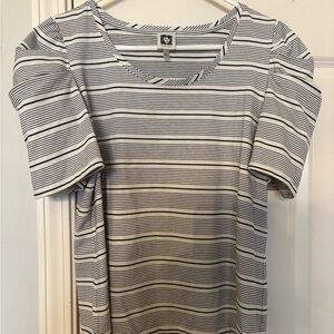 Anne Klein Cream and black Stripes